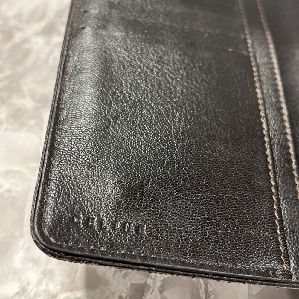 Celine logo gray denim long wallet - Picture 7 of 11